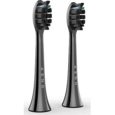 Aeno Tip Replacement brush heads, Dupont bristles, 2 pieces included, for DB3, DB4, DB5, DB6, Black