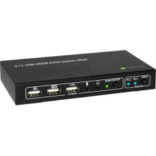 Techly 2-port HDMI/USB 2x1 KVM switch with audio