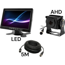 Nvox Video recorder Car monitor lcd 7 inch 12/24v cable 5m and reversing camera 4pin set ahd