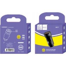 Vega CAR CHARGER 2.4A BLACK DENMEN 2400mA DUAL 2XUSB DZ17>.