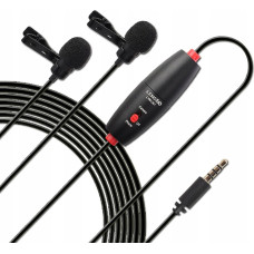 Lensgo Dual Microphone 2x Dynamic Lavalier Microphone Mini Jack 3.5mm / Lym-dm1 Dual Microphone