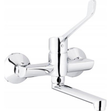 KFA BATTERY MEDICO NEW, SPECIAL, wash basin mixer, wall-mounted with medical handle, CHROME
