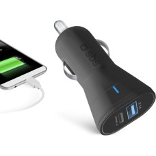 Sbs Mobile SBS KFZ-Ladegerät 10W USB-C 3A/USB-A 2.1A charger schwarz