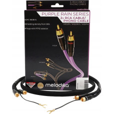 Melodika Turntable MDPHD25 Purple Rain Black Edition 2xRCA PHONO cable for turntable with ground wire - 2.5m