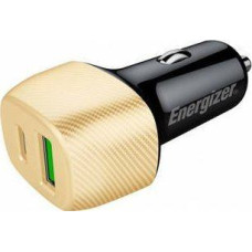 Energizer Ultimate Charger - USB-C & USB-A 38W PD + QC3.0 Car Charger (Gold / Black)