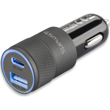 4Smarts Kfz-Ladegerät Rapid+ mit Quick Charge und PD 27W schw.