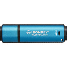 Kingston IronKey Vault Privacy 50 flash drive, 64GB (IKVP50/64GB)