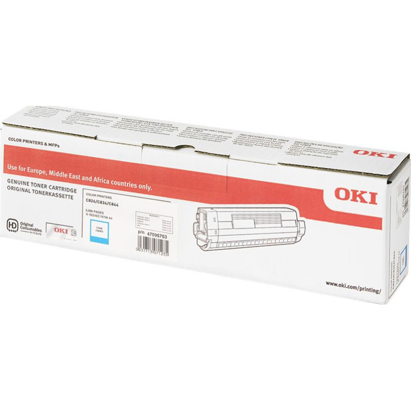 OKI Toner C824/834/844 5k 47095703 cyan