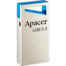 Apacer USB flash drive, USB 3.0, 64GB, AH155, silver, AP64GAH155U-1, USB A, with key ring eyelet