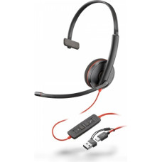 Poly Headset Blackwire 3210 USB-C + USB-C/A (Bulk) 8X214A6