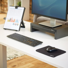 Fellowes Earth Series Mousepad - Black, Black, Monochromatic, Non-slip base