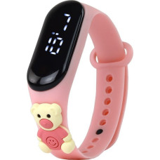 Leantoys Teddy Bear Touch Screen Watch Pink Adjustable Band.
