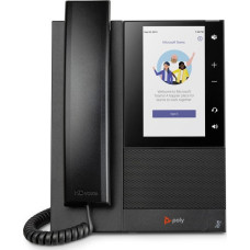 Poly CCX 505 business multimedia phone for Microsoft Teams applications, with PoE support
