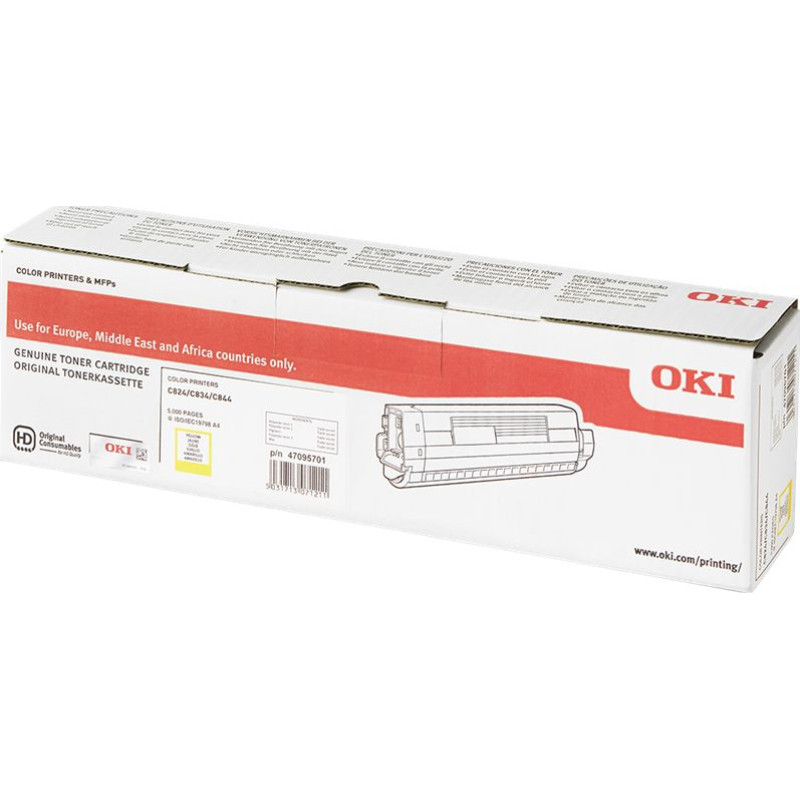 OKI Toner C824/834/844 5k 47095701 yellow
