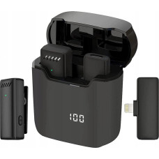 OEM Tie Microphone Lightning wireless microphone with charging case S11 black