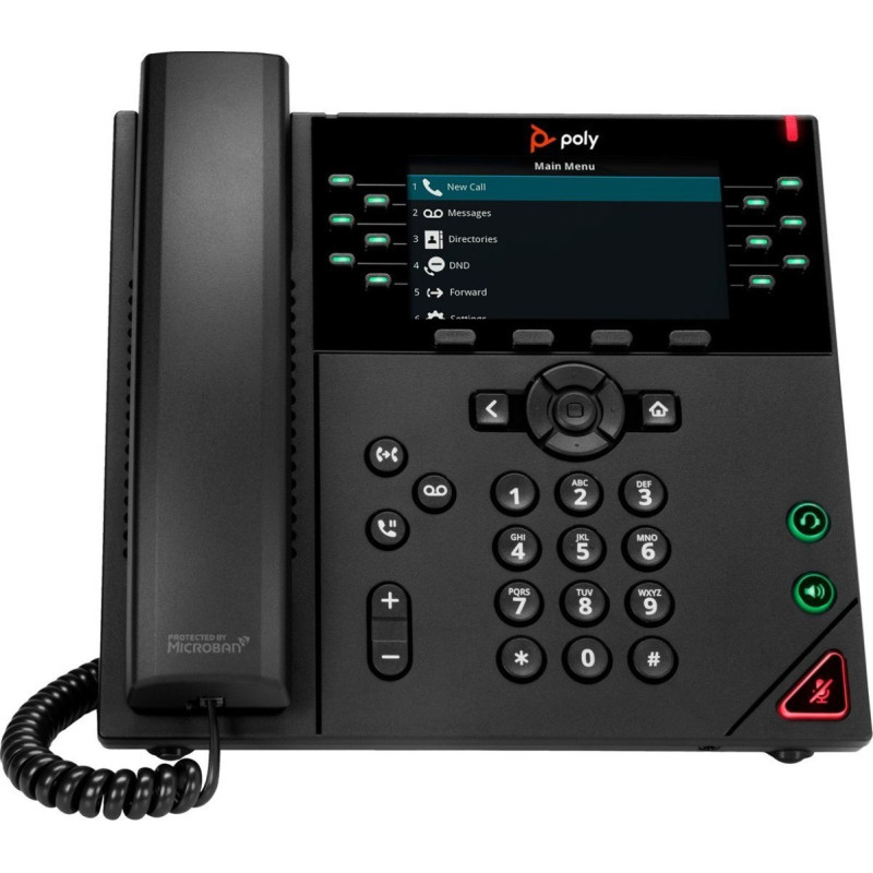 Poly VVX 450 12-line IP phone with PoE power support