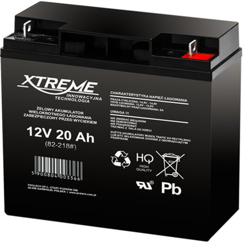 Xtreme 12V/20Ah battery (82-218#)