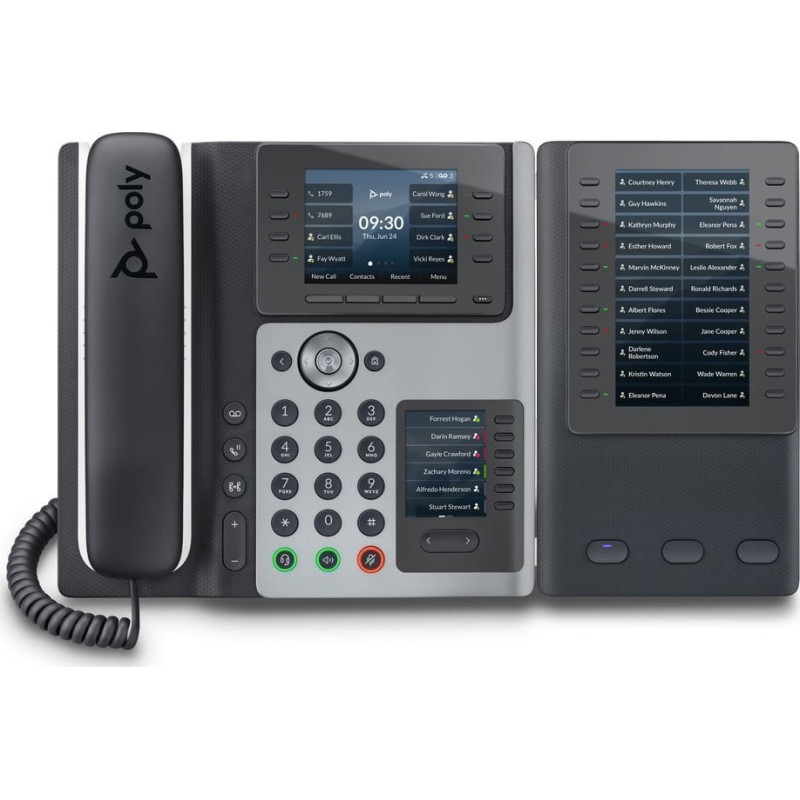 Triton POLY Edge E450 VoIP phone Black 8 lines IPS Wi-Fi