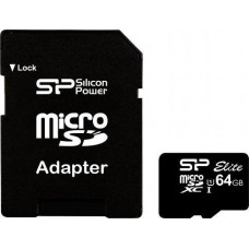 Silicon Power Elite MicroSDXC 64 GB Class 10 UHS-I/U1 card (SP064GBSTXBU1V10-SP)