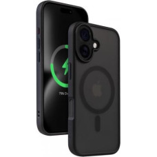 Crong Hybrid Frost MAG Cover - Case with MagSafe for iPhone 16 (black)