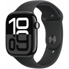Apple Watch Series 10 GPS + Cellular 46 mm Jet Black Aluminium Case with Black Sport Band - S/M