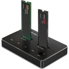 Qoltec M.2 SSD drive docking station, NVMe, SATA,USB