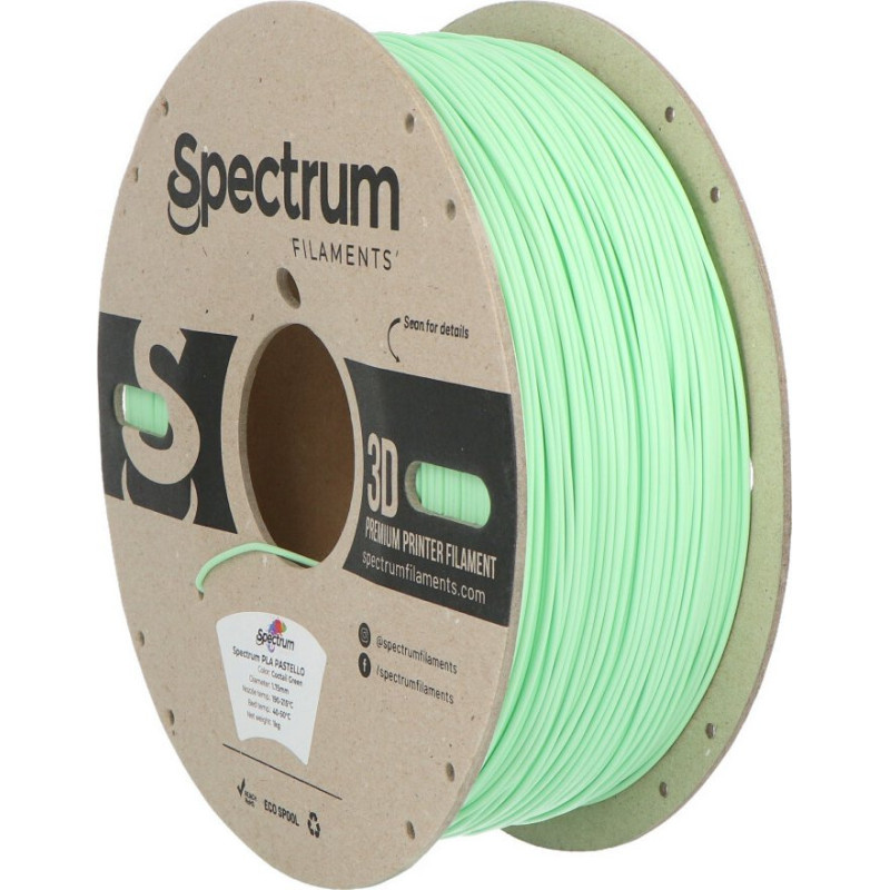 Spectrum 3D Printer Filament Pastello PLA 1.75mm 1kg - Coctail Green}