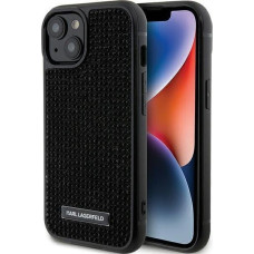 Karl Lagerfeld KLHCP15SHDSPLK iPhone 15 6.1" black/black hardcase Rhinestone Logo Metal Plate