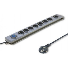 Qoltec Swift power strip surge protector 8 sockets 1.8 m gray (50167)