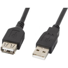 Lanberg USB-A - USB-A 5m Cable Black (CA-USBE-10CC-0050-BK)