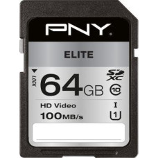 PNY Elite SDXC 64 GB Class 10 UHS-I/U1 card (P-SD64GU1100EL-GE)