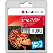 Agfaphoto APCCLI526SETD / CLI-526 PGI- 525 (Black Cyan Magenta Yellow) Ink.