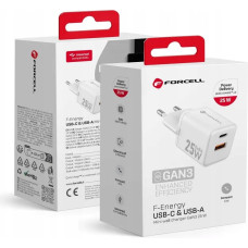 Forcell F-Energy Mini GaN III VT-25B USB C + USB A QC4.0 PD 25W fast charger white
