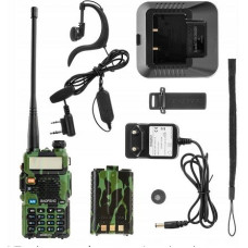 Baofeng UV-5R HTQ Camo Shortwave Radio, Walkie Talkie Scanner Camouflage.