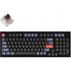 Keychron - V5 QMK Custom Mechanical Keyboard - Klawiatura mechaniczna Carbon Black Keychron K Pro Brown Fully Assembled Knob