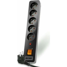 Acar X5 power strip surge protector 5 sockets 1.5 m black (W0179)