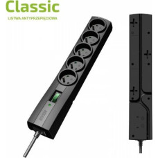 Ever Classic power strip surge protector 5 sockets 1.5 m black (T/LZ09-CLA015/0000)