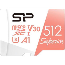Silicon Power Superior MicroSDXC 512 GB Class 10 UHS-I/U3 A1 V30 card (SP512GBSTXDV3V20SP)