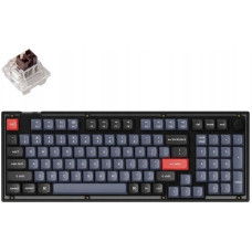 Keychron - V5 QMK Custom Mechanical Keyboard - Mechanical Keyboard Frosted Black K Pro Brown Fully Assembled Knob