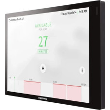 Crestron 7 in. Room Scheduling Touch Screen for Zoom Rooms® Software, Black Smooth, includes one TSW-770-LB-B-S light bar and one TSW-770/1070-MSMK-ANG-B-S multisurface mount kit