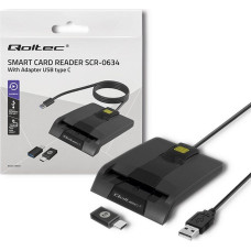 Qoltec SMART ID CHIP CARD READER | SCR-0634 | USB TYPE C