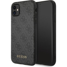 Guess GUHCN61G4GFGR iPhone 11 6.1" grey/grey hard case 4G Metal Gold Logo