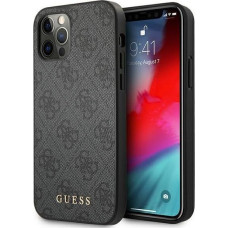 Guess GUHCP12MG4GFGR iPhone 12 / 12 Pro 6.1" grey/grey hard case 4G Metal Gold Logo