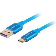 Lanberg Kabel USB Lanberg USB-A - 1 m Niebieski (CA-USBO-21CU-0010-BL)