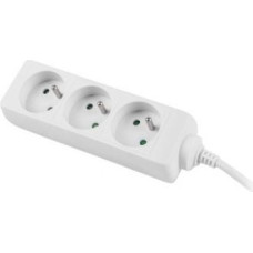 Lanberg 1.5m, biała, 3 gniazda, kabel wykonany z pełnej miedzi -PS0-03E-0150-W