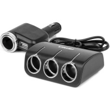 Amio Cigarette lighter socket distributor with charger and filament 12v 24v 120w 80cm -04360