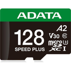Adata Speed Plus MicroSDXC 128 GB Class 3 UHS-I/U3 A2 V30 Card (UD128GUI3V30A2SP-RA1)