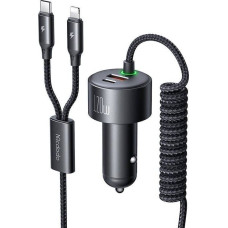 Mcdodo Car charger CC-0370, USB-C, Lightning, 120W, retractable cables
