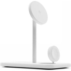 Twelve South HiRise 3 Deluxe (2024) - standing Qi2 wireless charger for three devices compatible with MagSafe (white)