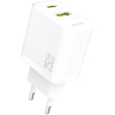 Dudao 25W USB-A USB-C fast network charger - white